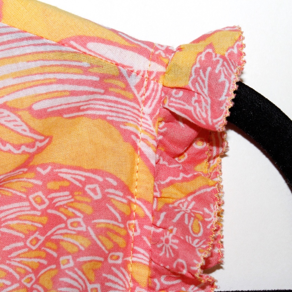 Talbots Island Pineapple Ruffle Trim Shell - Picture 8 of 16